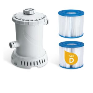 Funsicle RX600 Cartridge Filter Pump - For Above Ground Swimming Pools 600 GPH with 2 Type D Filters