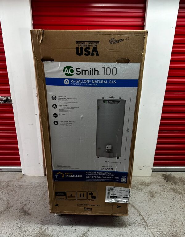 A.O. Smith Signature 100 75-Gallon Short 6-year Warranty 75100-BTU Natural Gas Water Heater - Image 12