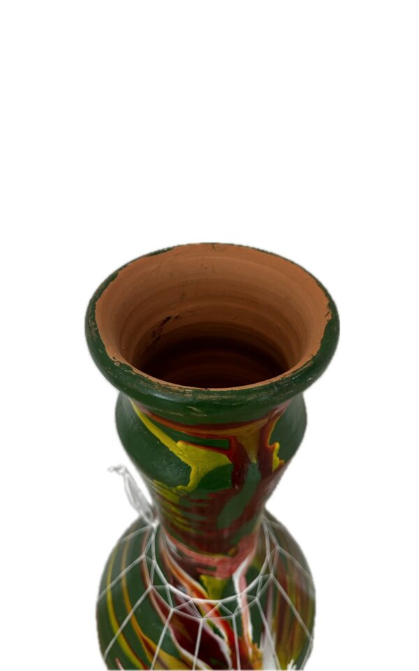 World traveler collection Vintage Tunisie Ceramic Darbuka Hand Made and painted with goatskin head - Image 2