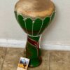 World traveler collection Vintage Tunisie Ceramic Darbuka Hand Made and painted with goatskin head - Image 3