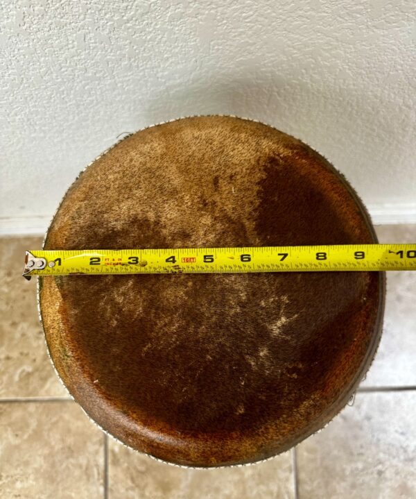 World traveler collection Vintage Tunisie Ceramic Darbuka Hand Made and painted with goatskin head - Image 9