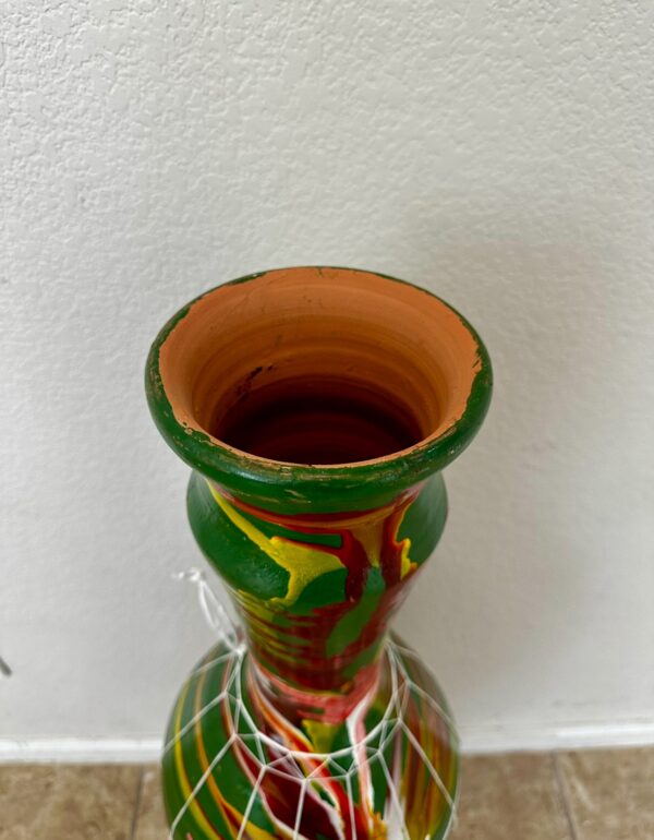 World traveler collection Vintage Tunisie Ceramic Darbuka Hand Made and painted with goatskin head - Image 11