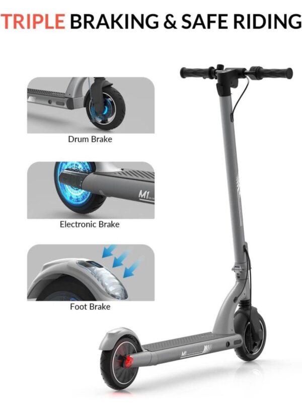 5TH WHEEL M1 Electric Scooter - 13.7 Miles Range & 15.5 MPH, 500W Peak Motor, 8" Inner-Support Tires - Image 3