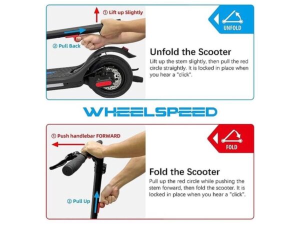 Wheelspeed Electric Scooter, WS1 PRO 35-40 Miles range &19 Mph Commuting Electric Scooter,400W Motor - Image 8
