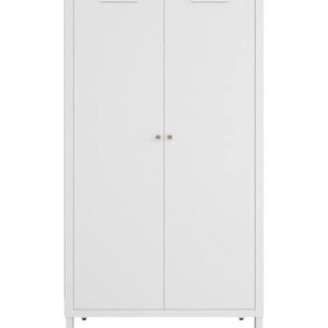 2 Magnetic Doors Steel Storage Accent Cabinet with 2 Laminate,Metal Tall Storage lockers Cabinet