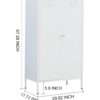 2 Magnetic Doors Steel Storage Accent Cabinet with 2 Laminate,Metal Tall Storage lockers Cabinet - Image 2