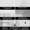 2 Magnetic Doors Steel Storage Accent Cabinet with 2 Laminate,Metal Tall Storage lockers Cabinet - Image 3