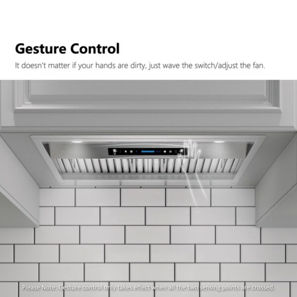 IKTCH 36 inch Built-in/Insert Range Hood 900 CFM, Ducted/Ductless Convertible Duct, Stainless Steel - Image 3