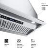 IKTCH 36 inch Built-in/Insert Range Hood 900 CFM, Ducted/Ductless Convertible Duct, Stainless Steel - Image 6
