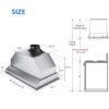 IKTCH 36 inch Built-in/Insert Range Hood 900 CFM, Ducted/Ductless Convertible Duct, Stainless Steel - Image 7