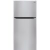 LG 24-cu ft Top-Freezer Refrigerator with Ice Maker (Printproof Stainless Steel) Garage Ready