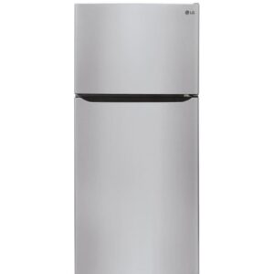 LG 24-cu ft Top-Freezer Refrigerator with Ice Maker (Printproof Stainless Steel) Garage Ready