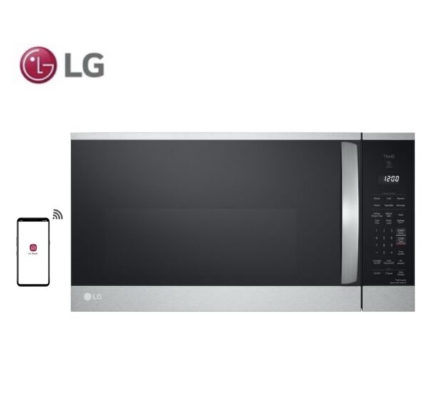 LG 1.8-cu ft 1000-Watt Smart Over-the-Range Microwave with Sensor Cooking Printproof Stainless Steel