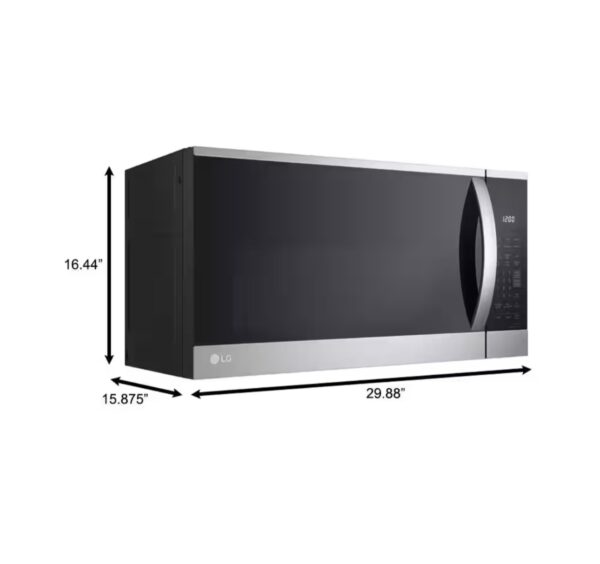 LG 1.8-cu ft 1000-Watt Smart Over-the-Range Microwave with Sensor Cooking Printproof Stainless Steel - Image 3