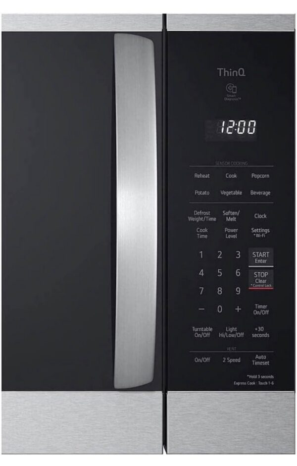 LG 1.8-cu ft 1000-Watt Smart Over-the-Range Microwave with Sensor Cooking Printproof Stainless Steel - Image 4