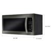 LG EasyClean 2-cu ft 1000-Watt Over-the-Range Microwave with Sensor Cooking (Black Stainless Steel) - Image 5