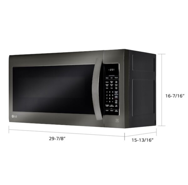 LG EasyClean 2-cu ft 1000-Watt Over-the-Range Microwave with Sensor Cooking (Black Stainless Steel) - Image 5