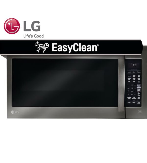 LG EasyClean 2-cu ft 1000-Watt Over-the-Range Microwave with Sensor Cooking (Black Stainless Steel)