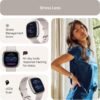 Fitbit Sense 2 Advanced Health and Fitness Smartwatch - Lunar White/Platinum Aluminum - Image 4