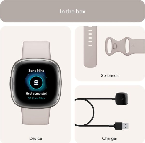 Fitbit Sense 2 Advanced Health and Fitness Smartwatch - Shadow Grey/Graphite Aluminum - Image 10