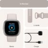 Fitbit Sense 2 Advanced Health and Fitness Smartwatch - Lunar White/Platinum Aluminum - Image 10