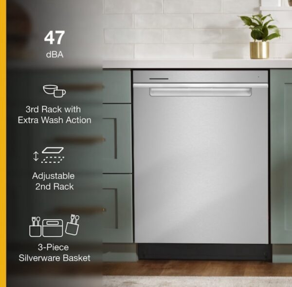 Whirlpool Eco Series 24-in Top Control Built-In Dishwasher With Third Rack Fingerprint Resistant Stainless Steel - Image 4