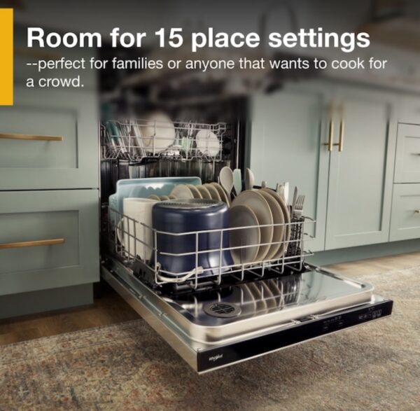 Whirlpool Eco Series 24-in Top Control Built-In Dishwasher With Third Rack Fingerprint Resistant Stainless Steel - Image 11