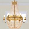 Wellmet French Empire Crystal Chandelier Modern Adjustable Hanging Pendant Ceiling Mount Fixture - Image 3