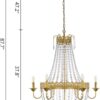 Wellmet French Empire Crystal Chandelier Modern Adjustable Hanging Pendant Ceiling Mount Fixture - Image 6