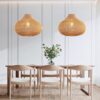 UShe DHome Rattan Pendant Lights, D16.5
Wicker Chandelier Hand-Woven Boho Pendant Light Rattan - Image 4