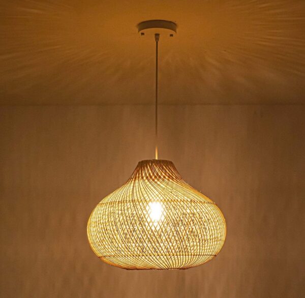 UShe DHome Rattan Pendant Lights, D16.5
Wicker Chandelier Hand-Woven Boho Pendant Light Rattan - Image 8