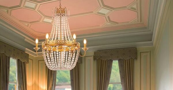 Wellmet French Empire Crystal Chandelier Modern Adjustable Hanging Pendant Ceiling Mount Fixture - Image 10