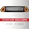 Rongher Mesh Front Grill Compatible With 2018-2020 Ford Mustang, w/White DRL LED Light - Image 2