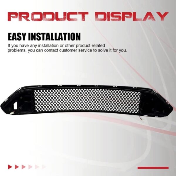 Rongher Mesh Front Grill Compatible With 2018-2020 Ford Mustang, w/White DRL LED Light - Image 3