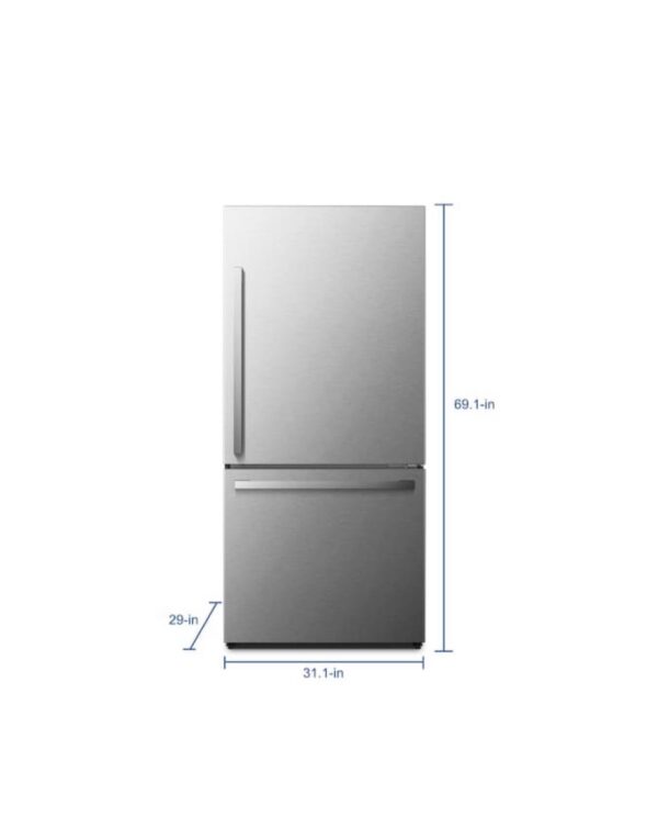 Hisense 17.5-cu ft Counter-depth Bottom-Freezer Refrigerator (Fingerprint Resistant Stainless Steel) - Image 11