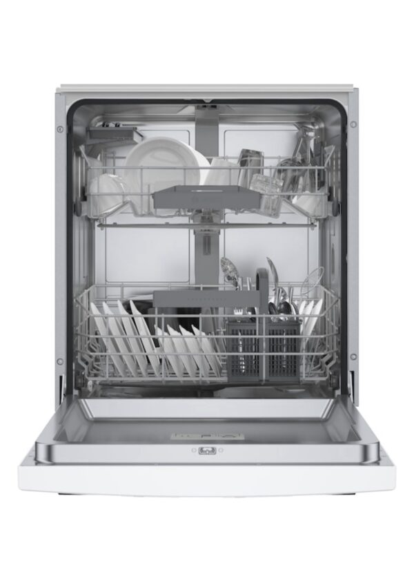 Bosch 300 Series 24-in Front Control Smart Built-In Dishwasher (White), 44-dBA Very Quiet Sound Level - Image 2