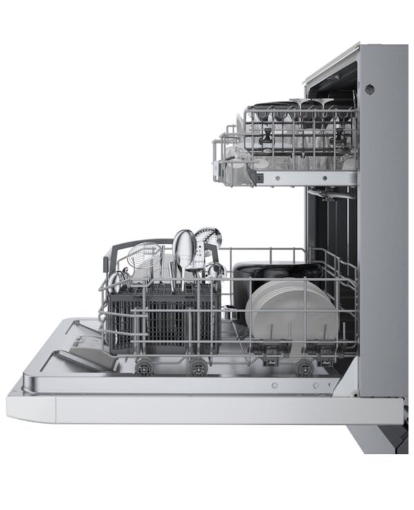 Bosch 300 Series 24-in Front Control Smart Built-In Dishwasher (White), 44-dBA Very Quiet Sound Level - Image 3