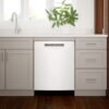 Bosch 300 Series 24-in Front Control Smart Built-In Dishwasher (White), 44-dBA Very Quiet Sound Level - Image 4