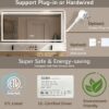 TIFULLHOME LED Bathroom Mirror 72x36 Inch with Front and Backlit, CRI 90+, 3 Colors & Stepless Dimmable Mirror - Image 4