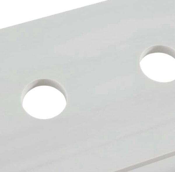 allen + roth Dolomiti Bianco 49-in x 22-in White Sintered Stone Single Sink 3-Hole vanity Top - Image 8