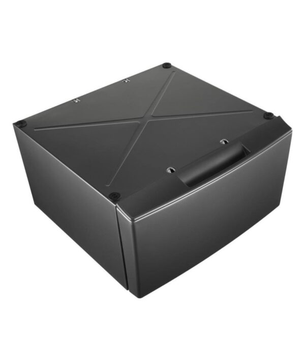 Whirlpool 15.5-in x 27-in Universal Laundry Pedestal (Chrome Shadow) with Storage Drawer - Image 2