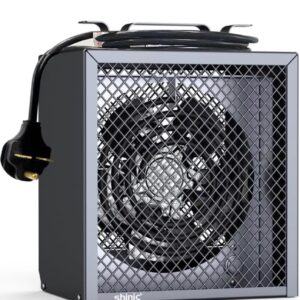 Shinic Electric Garage Heater 240v, 5000-Watt Fan-Forced Industrial Heater, With Thermostat Control