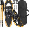 Goplus Snow Shoes, 21 inch 3 in 1 Snowshoes Trekking Poles Bundle for Men & Women, Lightweight