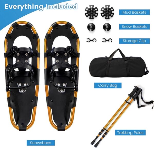 Goplus Snow Shoes, 21 inch 3 in 1 Snowshoes Trekking Poles Bundle for Men & Women, Lightweight - Image 5
