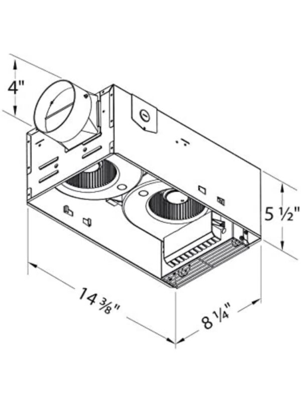 Delta Breez Radiance Exhaust Bathroom Fan 80 CFM Energy Efficient Quiet Operation Brushless Motor - Image 2