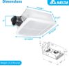 Delta Breez Radiance Exhaust Bathroom Fan 80 CFM Energy Efficient Quiet Operation Brushless Motor - Image 7