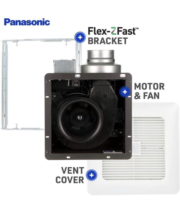 Panasonic WhisperSense 0.3-Sone 110-CFM with Motion and Humidity Sensors Delay Timer ENERGY STAR - Image 3
