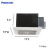 Panasonic WhisperSense 0.3-Sone 110-CFM with Motion and Humidity Sensors Delay Timer ENERGY STAR - Image 4