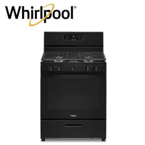Whirlpool 30-in 5 Burners 5.1-cu ft Freestanding Natural Gas Range (Black)