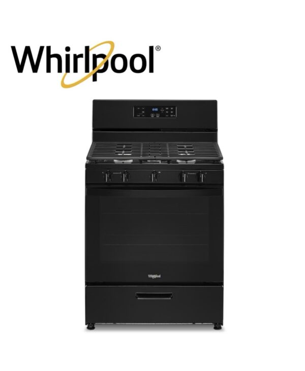 Whirlpool 30-in 5 Burners 5.1-cu ft Freestanding Natural Gas Range (Black)